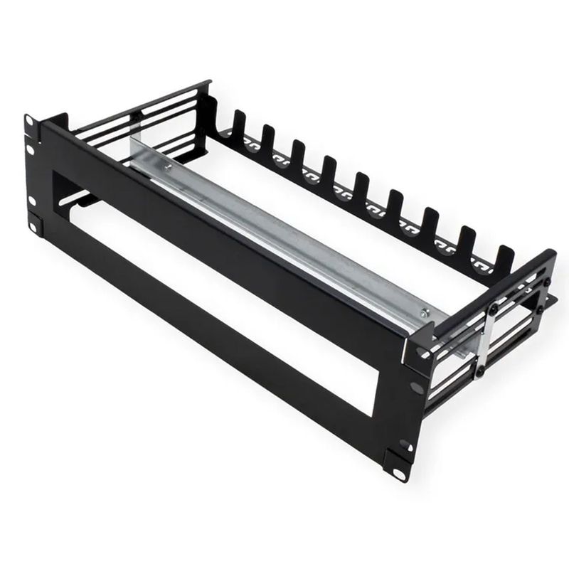 Adaptador de carril DIN de 3U con orificio para armario rack 19" - RZ07200 - 01