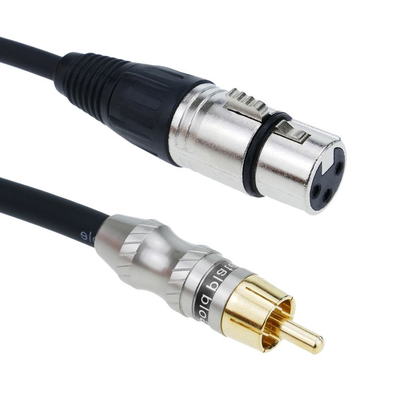 Cable de audio micrófono XLR 3pin hembra a RCA macho de 3m - AX02300 - 01