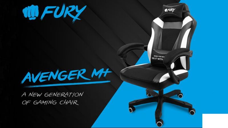 Silla Gaming Fury Avenger M Plus alta calidad Negra/Blanca - FY 4013 - 01