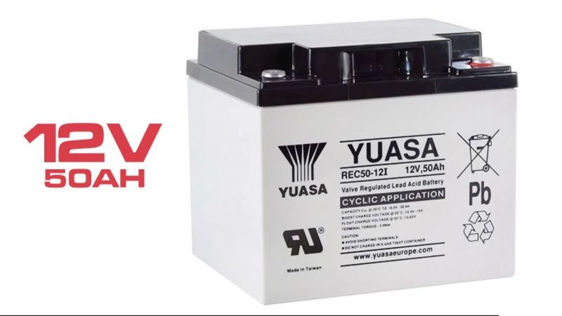 Batería Yuasa REC50-12 plomo-ácido 12V 50Ah Ciclo profundo - REC50-12 - 01