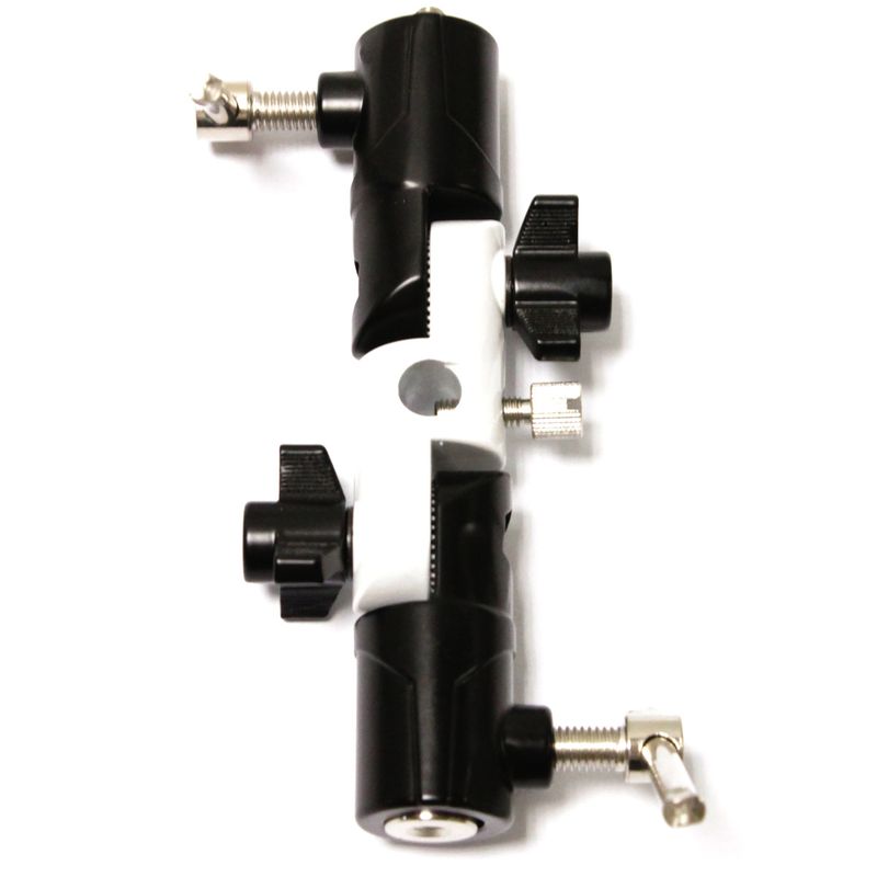 Rótula articulada para sujeción de paraguas o reflector y con espitas de 1/4" y 3/8" - EK02900 - 01