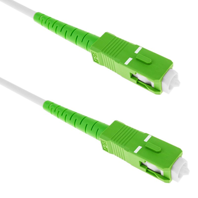 Cable de fibra óptica SC/APC a SC/APC monomodo SMF SX OS2 simplex 9/125 blindado de 5 m - FK18500 - 01