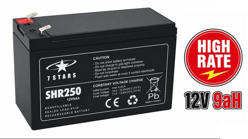 Batería sellada plomo-ácido estandar 12V 9Ah High rate - BAT 211 - 01