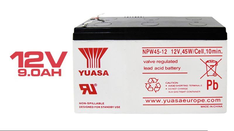 Batería Yuasa Sellada NPW45-12 12V 9Ah VRLA Compatible con SAI - NPW45-12 - 01