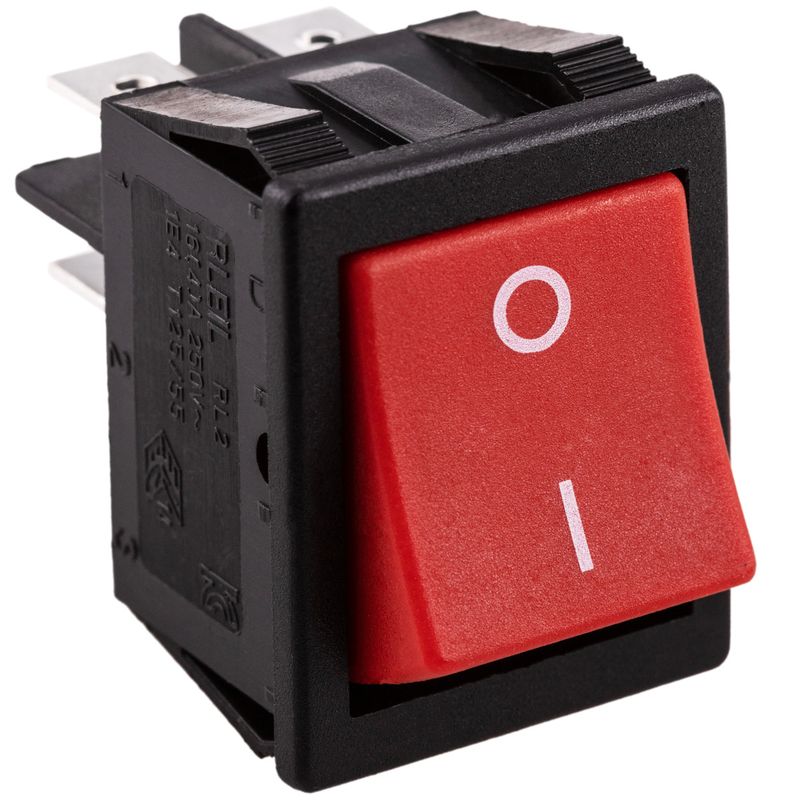 Interruptor basculante rojo DPST 4 pin - TG11800 - 01