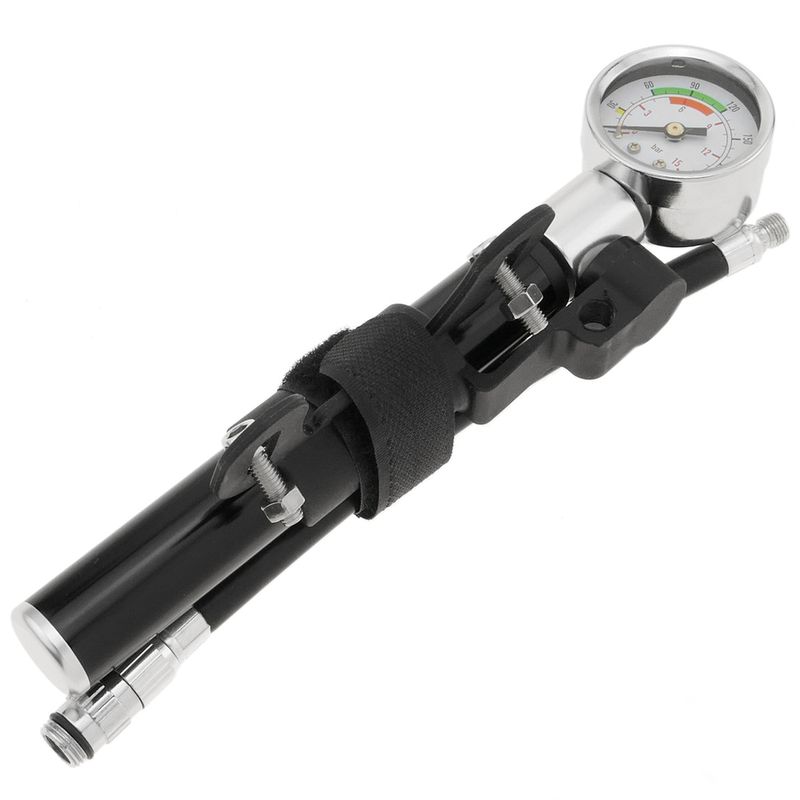 Bomba de aire para inflar amortiguador. Mancha infladora de suspensión para bicicleta con manómetro - BW01300 - 01