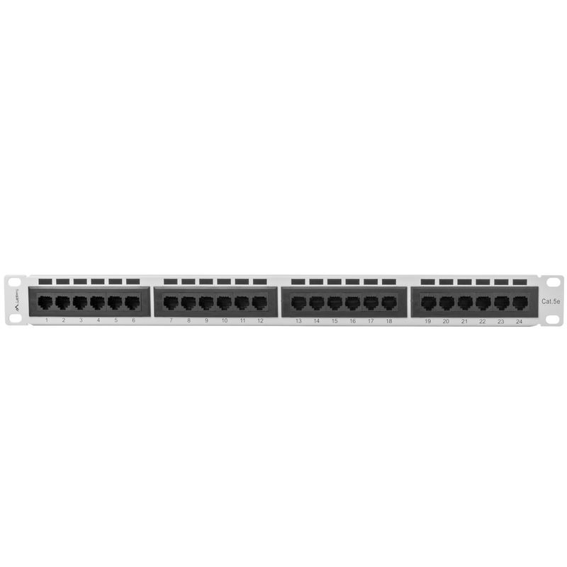 Patch panel 19" blanco de 24 RJ45 CAT.5E UTP 1U Lanberg PPU5-1024-S - RD11600 - 01