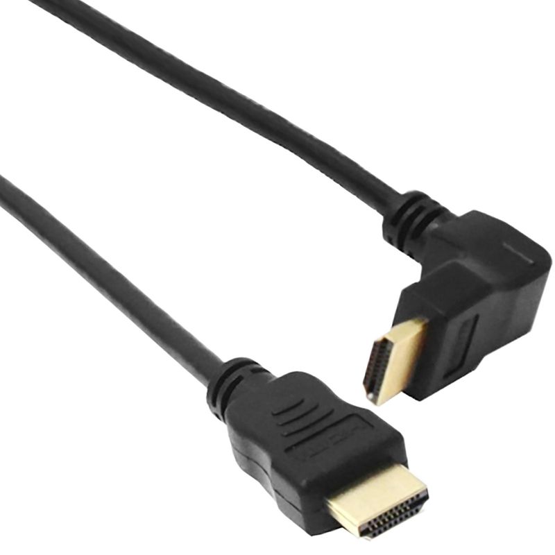 Cable HDMI de tipo HDMI-A macho a HDMI-A macho angulo izquierda 25cm - HE07600 - 01