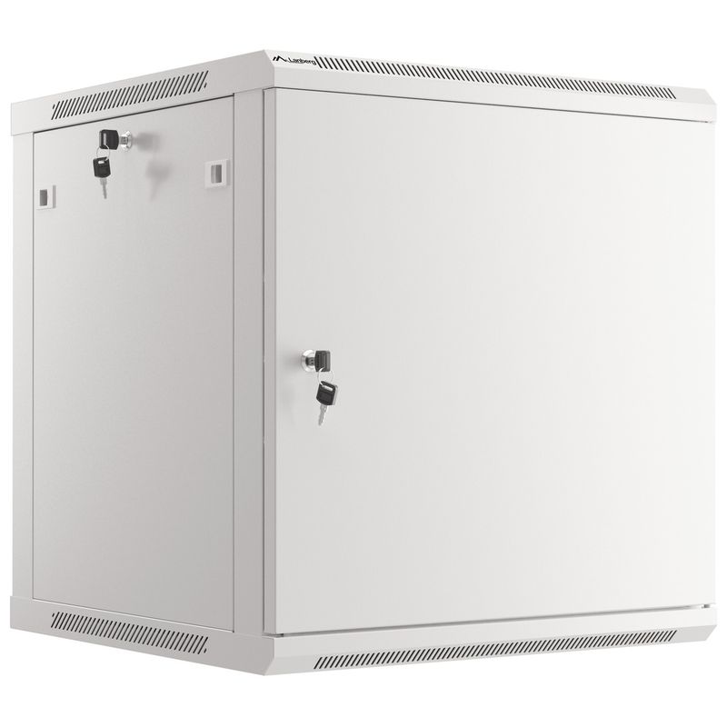 Armario Rack mural 19" 12U F600 600x600x645mm pared desmontado DIY blanco Lanberg - WK35300 - 01