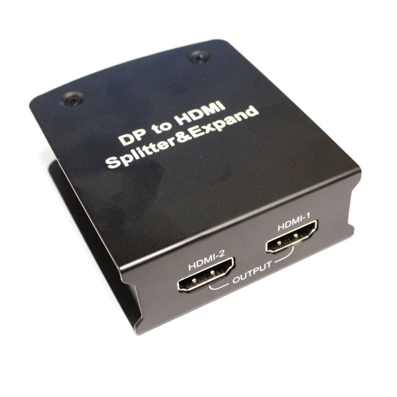 Adaptador de DisplayPort 1 x DP a 2 x HDMI con función de videowall de 2 puertos - YR00100 - 01