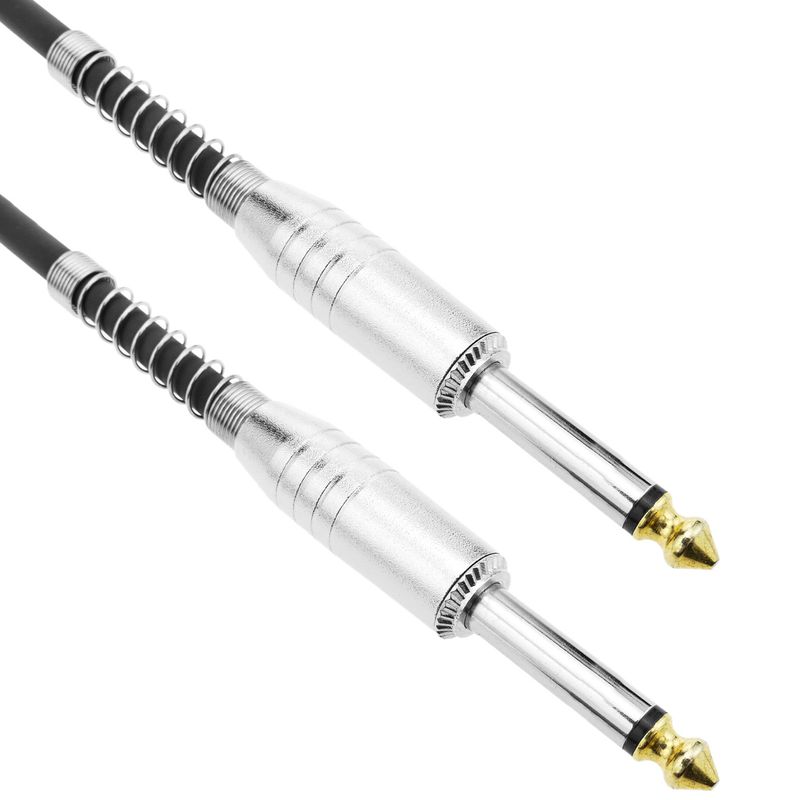 Cable audio micrófono instrumento mono jack 6.3mm macho a macho de 20m - AX06700 - 01