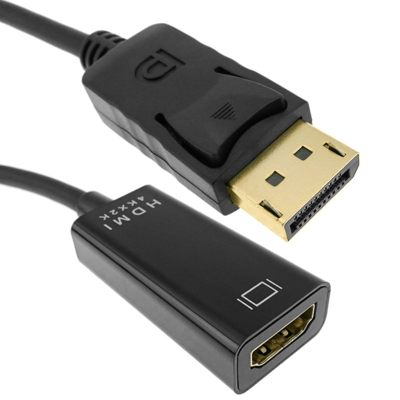 Cable adaptador de vídeo 4K 10cm de DisplayPort DP macho a HDMI hembra 1080p FullHD 2K 4K - YP04700 - 01