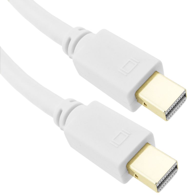 Cable mini Displayport MiniDP 1080p FullHD para audio y vídeo digital de 1m blanco - YP09100 - 01