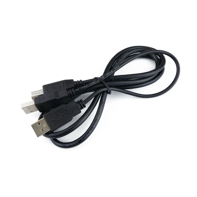 Cable USB 2.0 de doble alimentación 2AM a BM 1.2m - CU08100 - 01