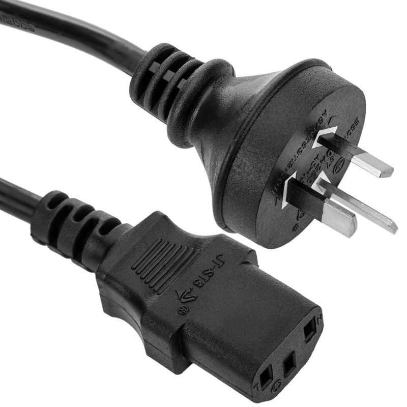 Cable eléctrico AU AS/NZS-3112-1 a IEC-60320-C13 de 1.8m negro - CL07700 - 01