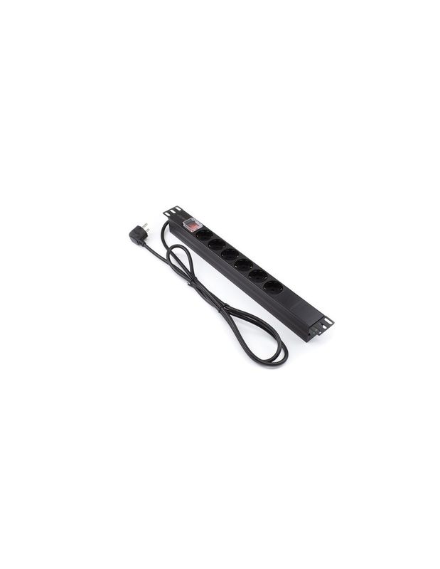 Regleta rack 19"; 6 X Schuko con interruptor Lapara Networking - LA-00030501 - 01