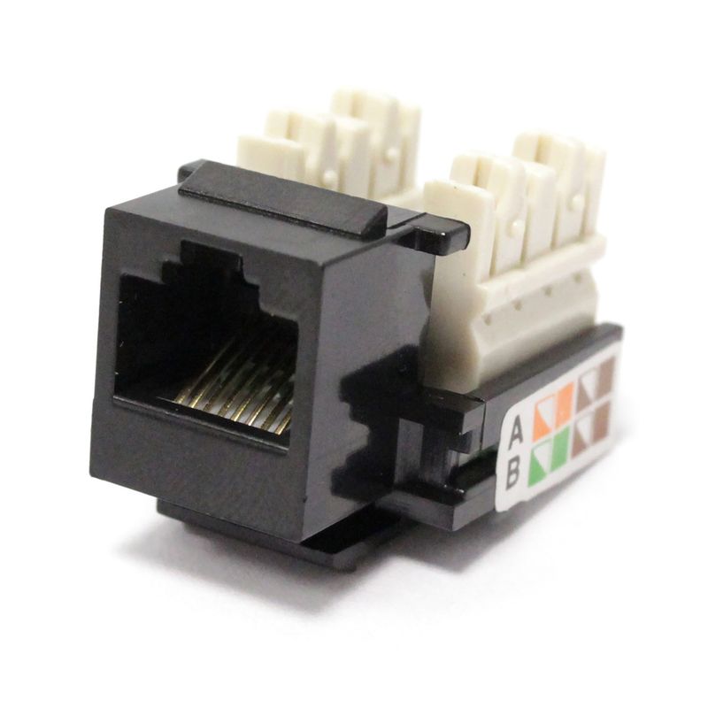 Keystone RJ45 hembra a TB110 Cat.5e UTP negra - RC06500 - 01