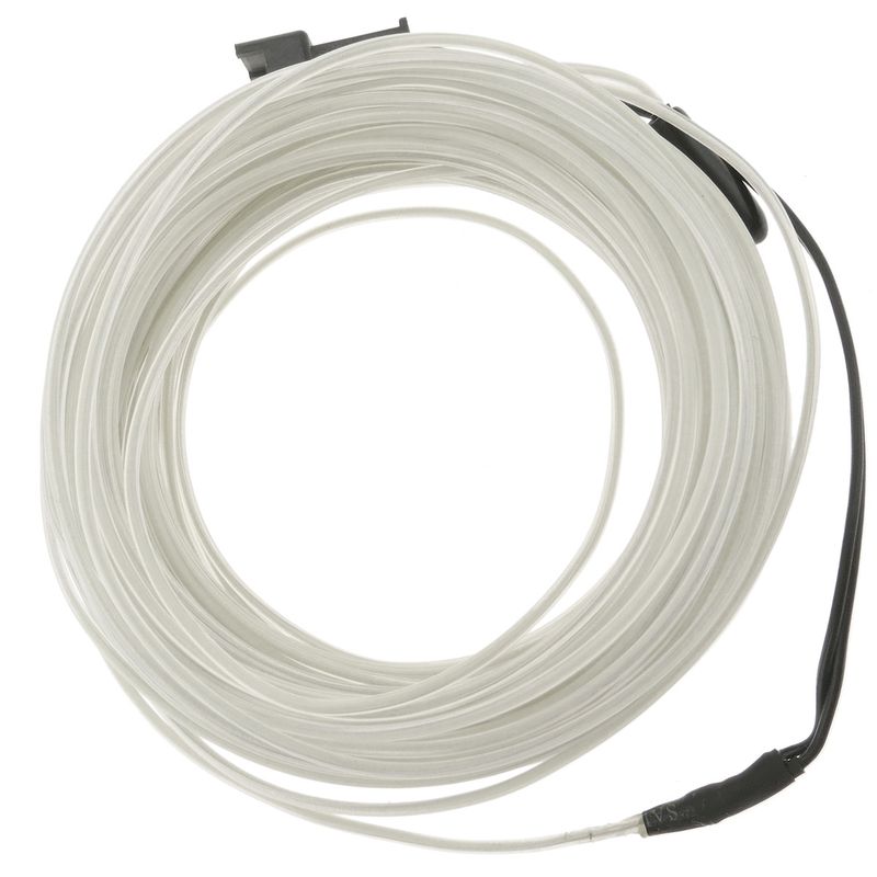 Cable electroluminiscente transparente-azul de 2.3mm en bobina 10m conectada a 220VAC - NW02100 - 01