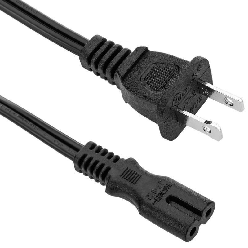 Cable eléctrico US NEMA-1-15P a IEC-60320-C7 de 1.8m negro - CL04300 - 01
