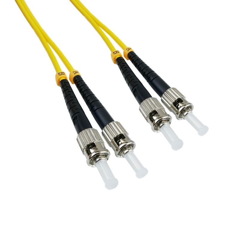 Cable de fibra óptica ST a ST monomodo duplex 9/125 de 50 cm OS2 - FD02000 - 01