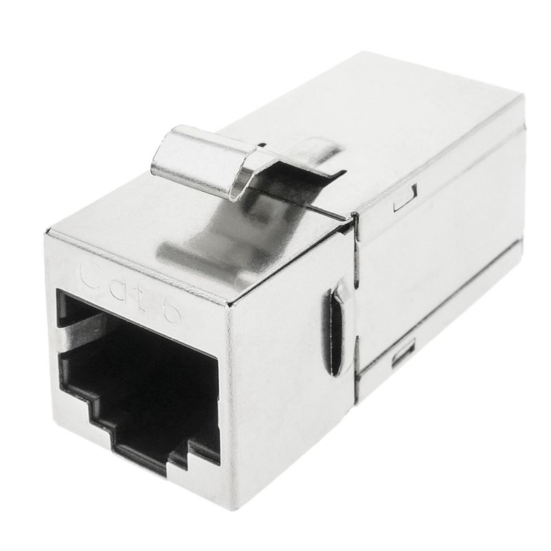 Conector keystone RJ45 hembra a RJ45 hembra Cat.6 FTP compacto metálico - RX03600 - 01