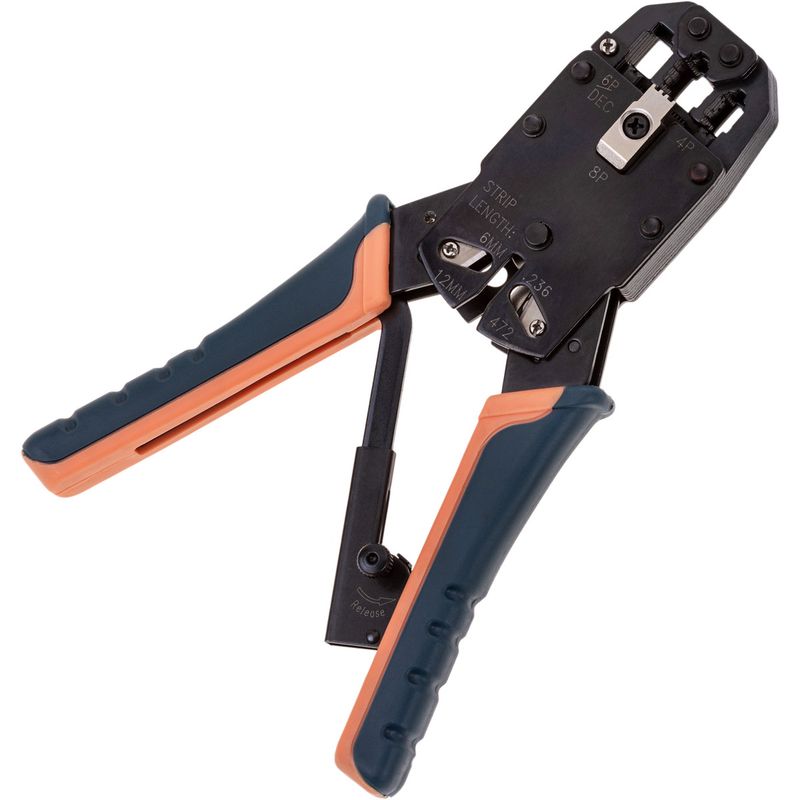 Herramienta crimpadora para RJ10 RJ11 RJ12 RJ45 (4P4C 6P2C 6P6C 8P8C) - HT00400 - 01