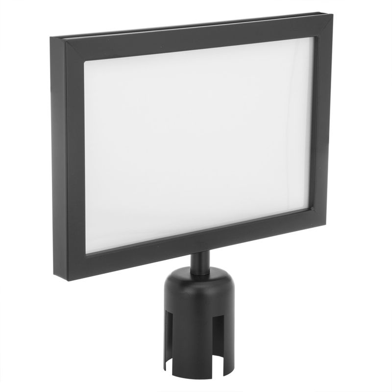 Portacarteles A4 color negro para poste separador - BB04200 - 01