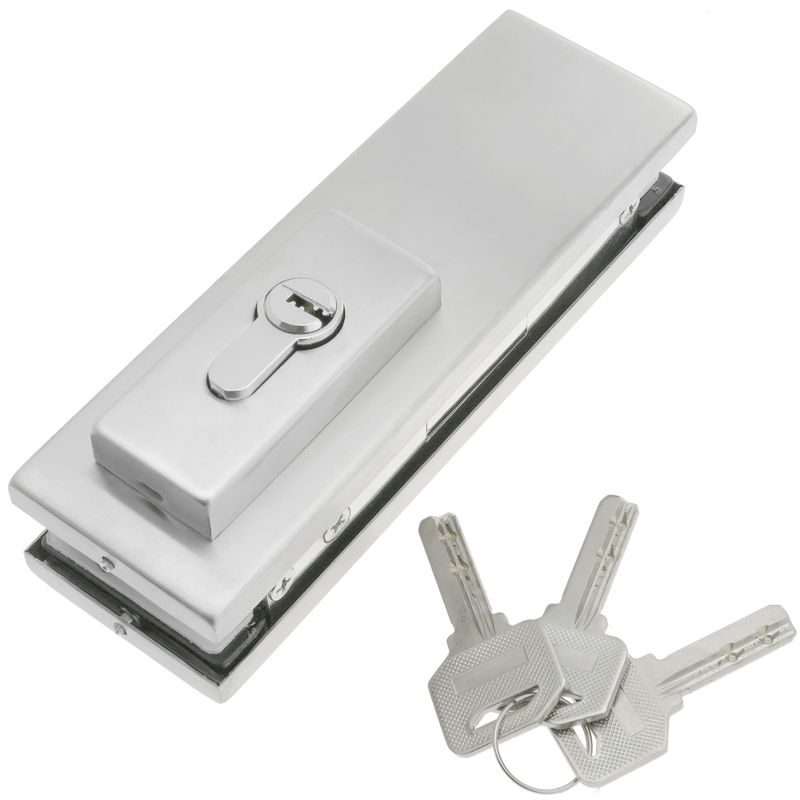 Cerradura de aluminio para puerta de cristal para cierrapuertas de suelo - LK08400 - 01