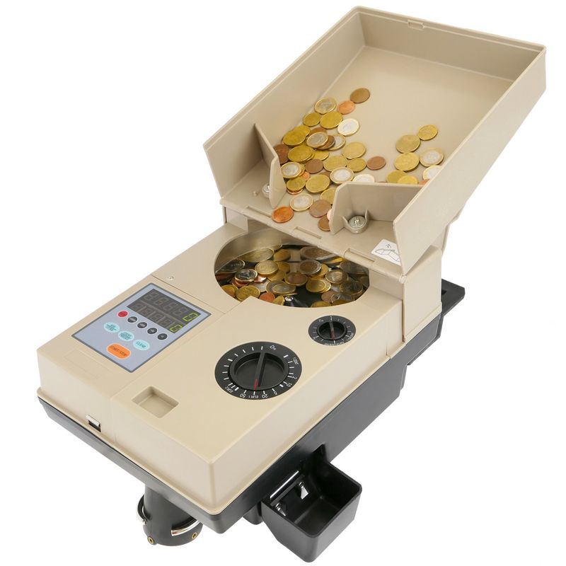 Contador de monedas portátil con clasificador de Euros 2000 monedas por minuto - MM01300 - 01