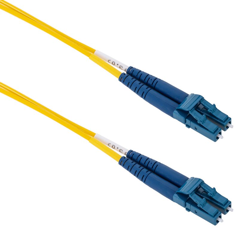 Cable de fibra óptica G657A1 con conectores LC/UPC a LC/UPC monomodo dúplex 9/125 de 1m OS2 - FI11100 - 01
