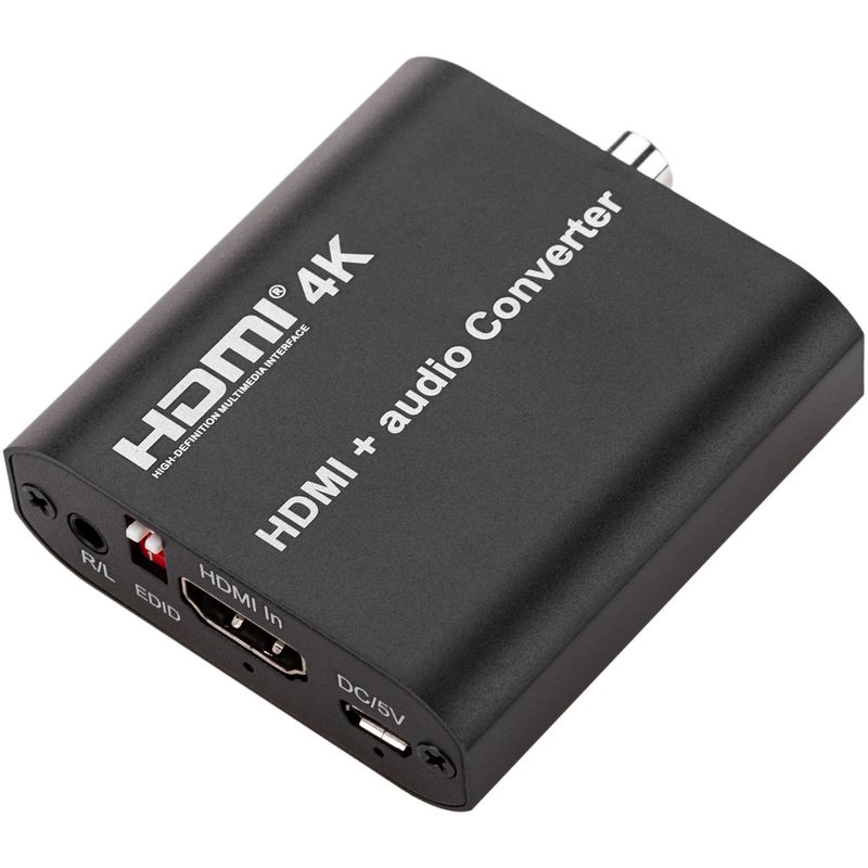 Conversor de HDMI 4K a HDMI 4K con audio analógico, toslink y coaxial - VD05000 - 01