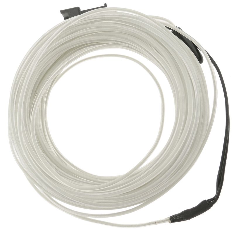 Cable electroluminiscente blanco de 1.3mm en bobina 10m de cable conectada a 220VAC - NW05200 - 01