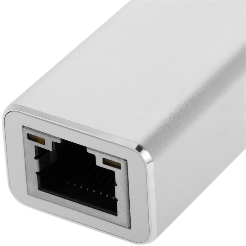 Conversor de USB-C 3.0 a 3xUSB 3.0 y Ethernet RJ45 color plata - RA00800 - 03