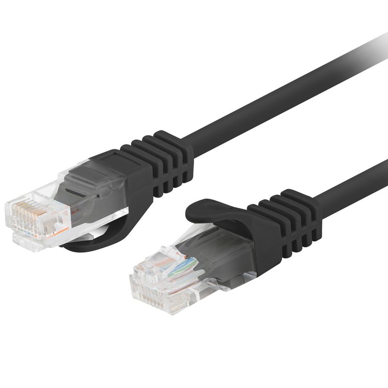 Cable de red ethernet Cat. 6 UTP de 0,25 m de color negro PCU6-10CC-0025-BK - RJ14100 - 01