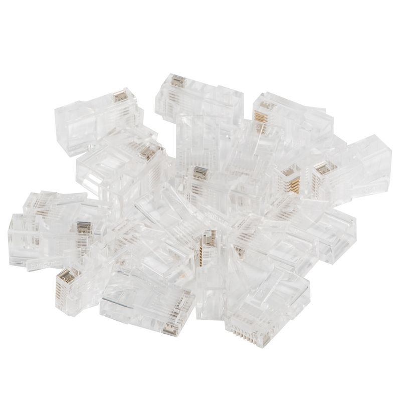 Pack de 100 unidades enchufe RJ45 de 8 clavijas cat.5E UTP de 8 pin de Lanberg PLU-5000EZ - RP16400 - 01