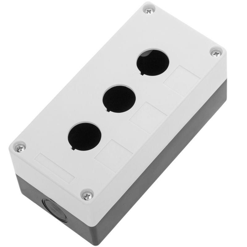 Caja de control de dispositivos eléctricos para 3 pulsadores o interruptores de 22 mm blanco - TH07300 - 01