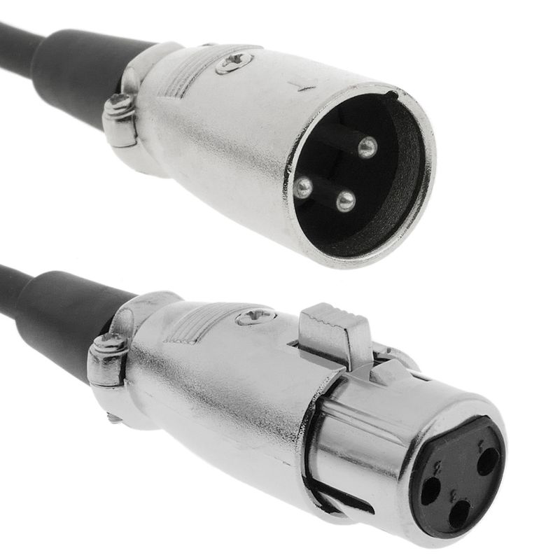 Cable DMX DMX512 XLR 3pin macho a XLR 3pin hembra 3 metros - XN00400 - 01