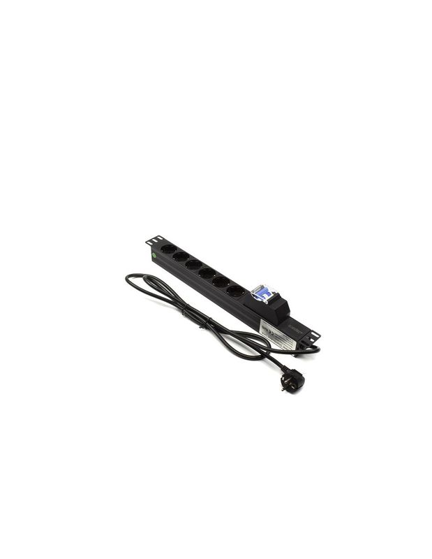Regleta rack 19"; 6 X Schuko con magnetotérmico y protección Lapara Networking - LA-00030503 - 01
