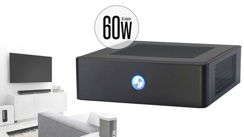 Caja ITX con fuente de 60W Negra - TK 0441 - 01