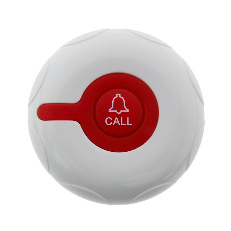 Pulsador emisor transmisor para sistema de llamada inalámbrico redondo 500m 1 tecla - QI03100 - 01