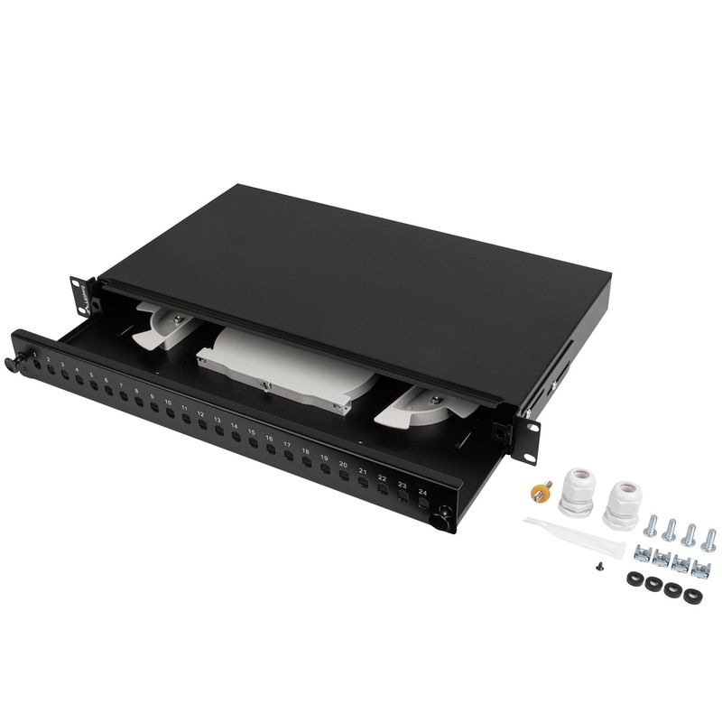 Patch panel para rack 19" 1U 24 ST - FQ10800 - 01