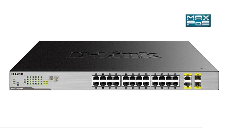 Switch D-Link DGS-1026MP 24p Gigabit POE (370W) + 2p Gigabit - DGS-1026MP - 01