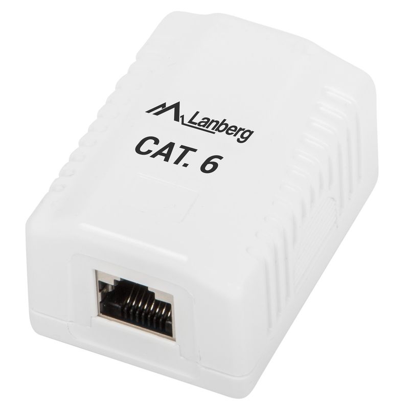 Roseta de superficie Lanberg con 1 x RJ45 Cat. 6 FTP - RI14400 - 01