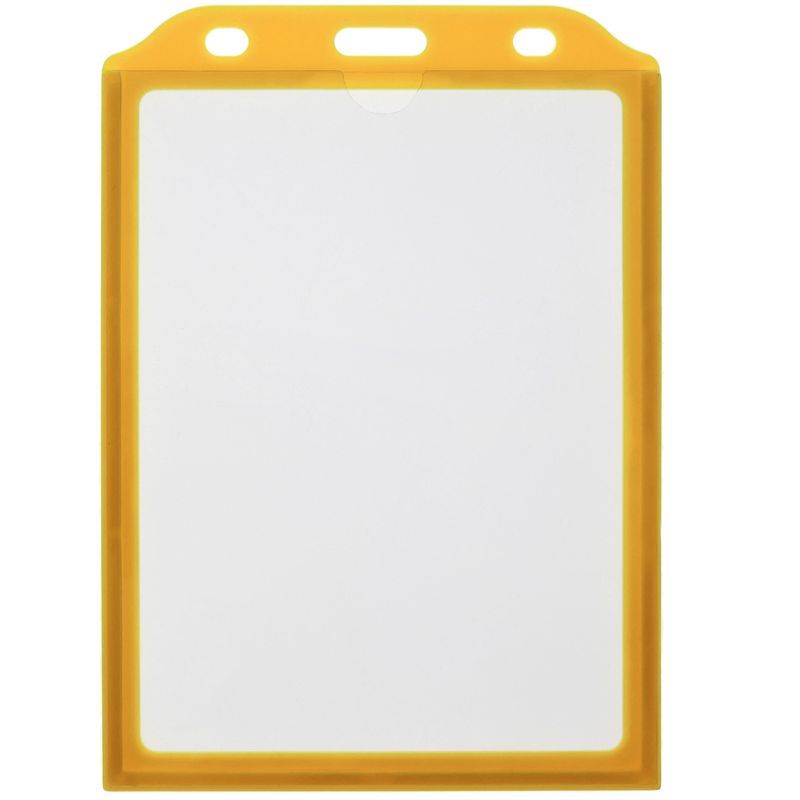 Funda de plástico para carnet de identidad ID vertical B7 88x120mm amarillo - SY03100 - 01