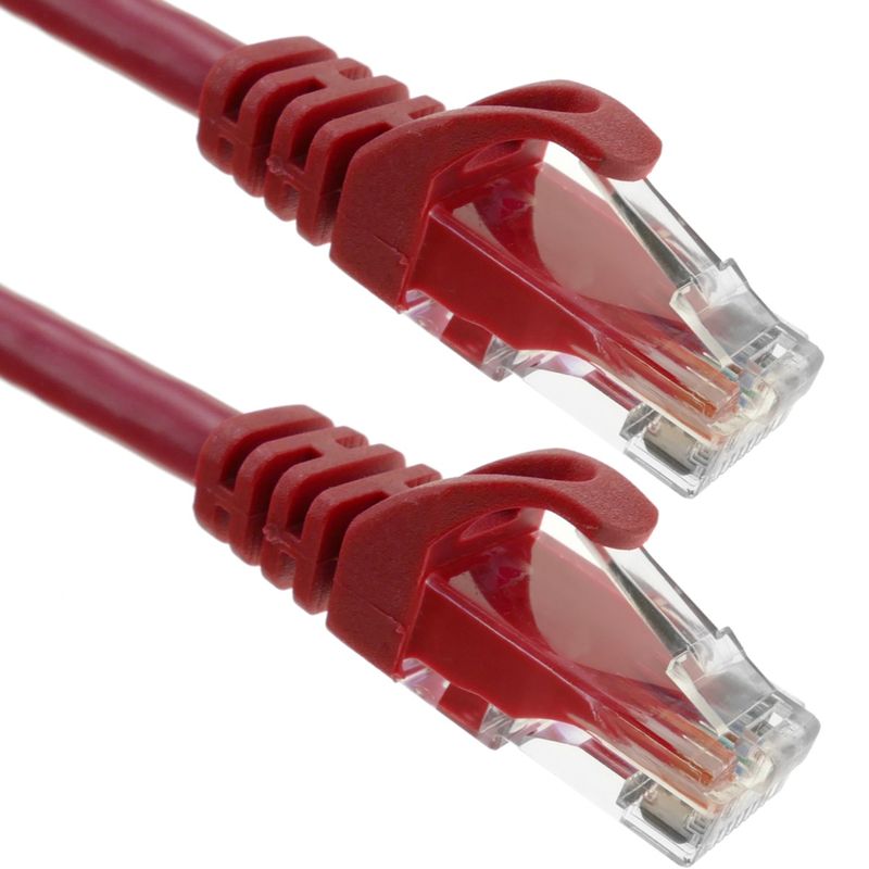Cable de red ethernet LAN UTP RJ45 Cat.6a rojo 3 metros - LJ00500 - 01