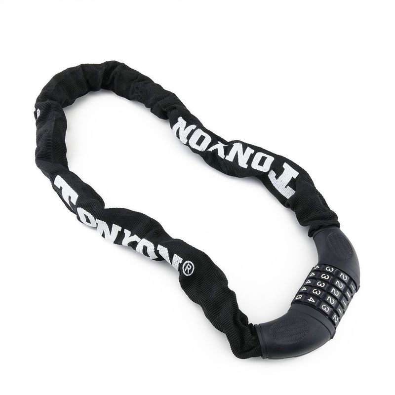 Cadena antirrobo de acero con candado para bicicleta de 19x900 mm con combinación - BJ06700 - 01
