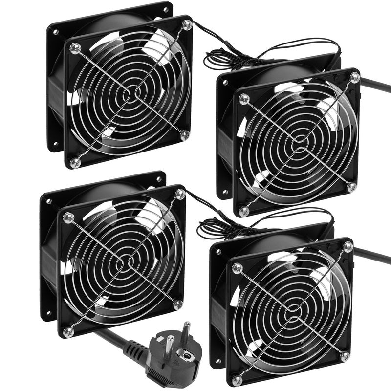 Ventiladores de techo para armario rack 19" de 4 x 120mm 220VAC - RK05500 - 01
