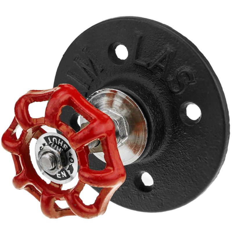 Perchero de pared de acero 1 gancho grifo. Colgador de ropa y toallero de tubo industrial - IP07600 - 01